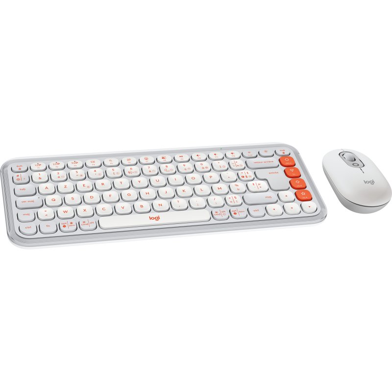 Logitech 920-013110 clavier Souris incluse Universel Bluetooth AZERTY Français Blanc