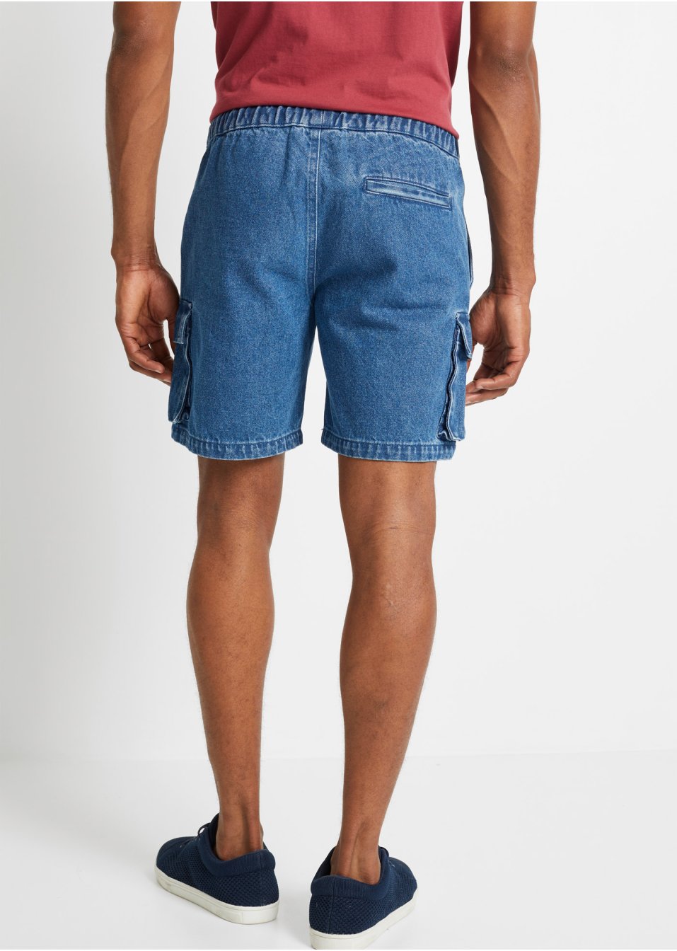 Short en jean taille extensible, Loose Fit