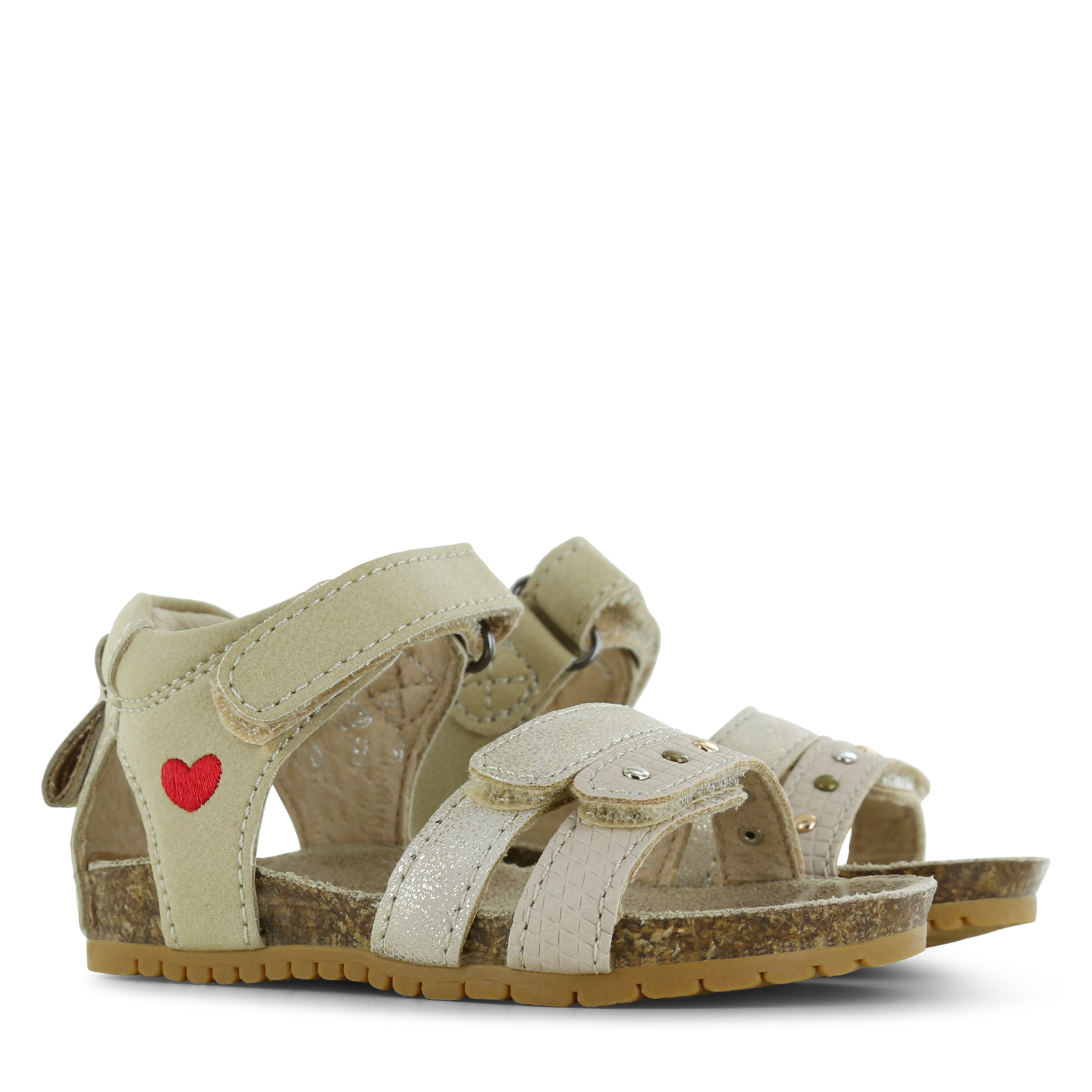 Shoesme taupe sandaal met hartje Microleer | Meisjes schoenen