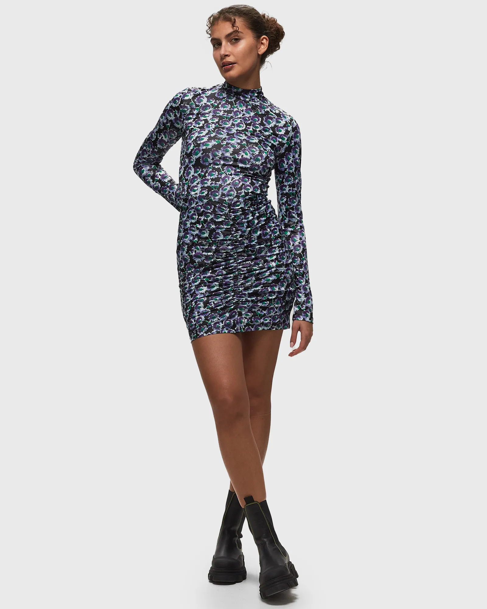 ROTATE Birger Christensen Coated Jersey Mini Dress