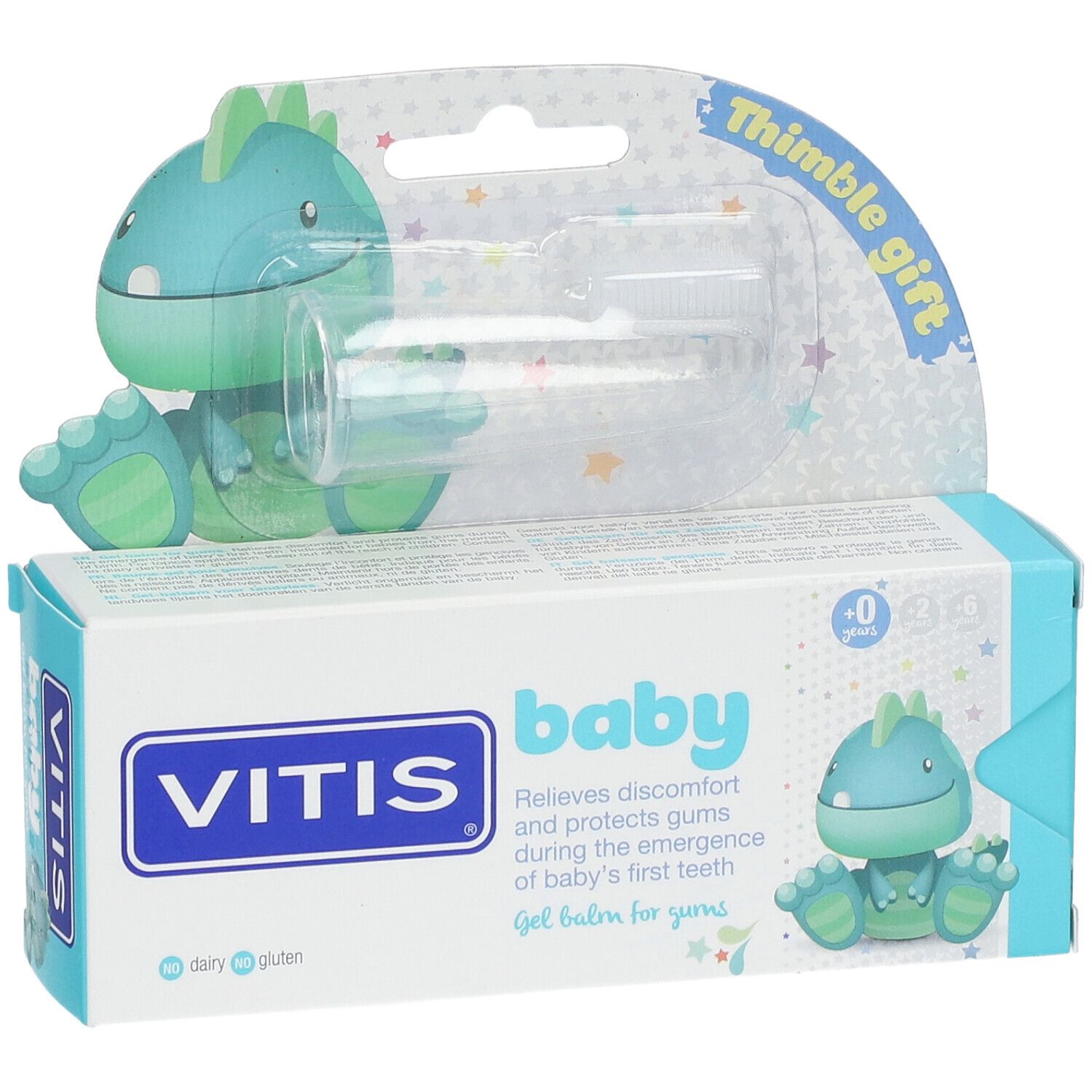 VITIS® Baby Gelbalsam + Fingerzahnbürste