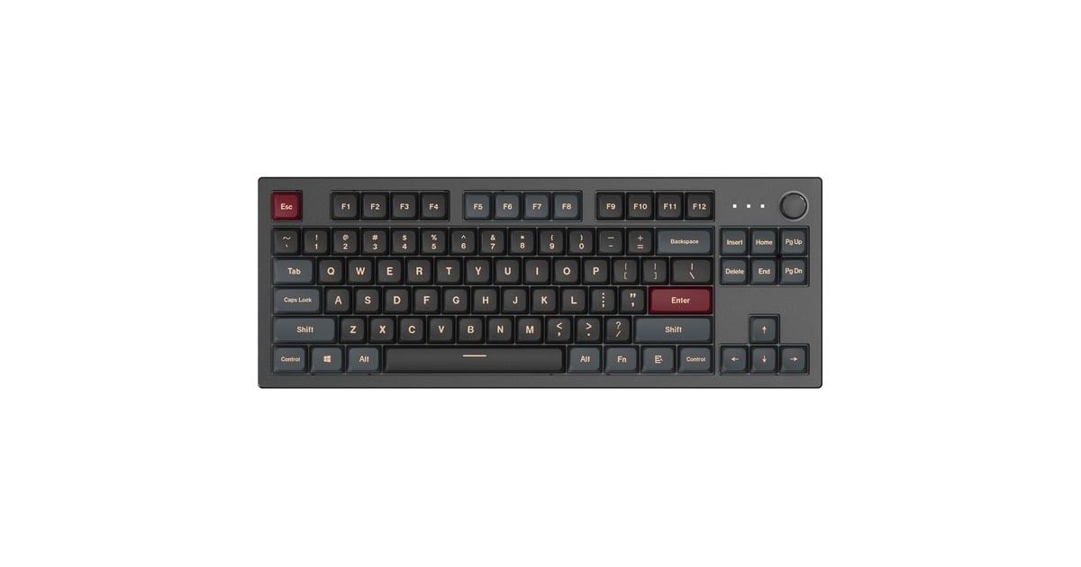 MontechMkey Darkness TKL, toetsenbord  (Zwart, US lay-out, Gateron G Pro Yellow, TKL, Hot-swappable, RGB, PBT)