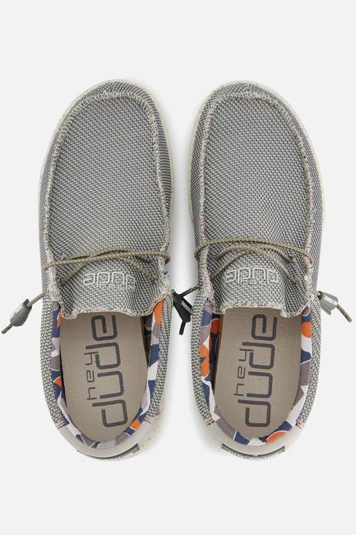 HEYDUDE Wally SOX Instappers grijs Canvas