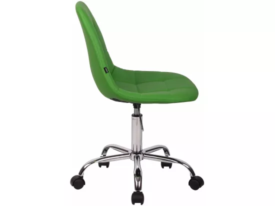 Chaise de bureau - Similicuir & Métal chromé - Vert - Reims