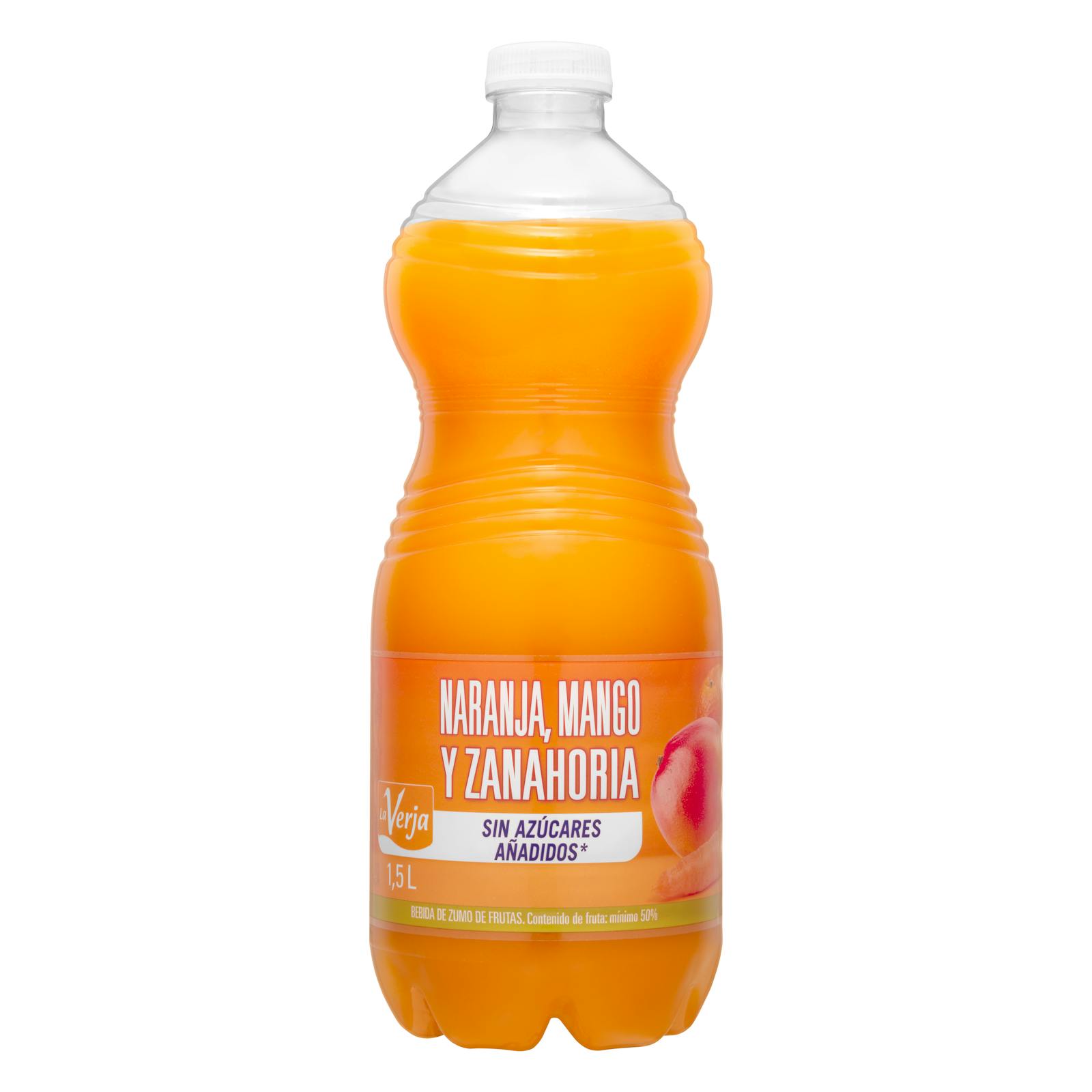 Boisson au jus d'orange, de mangue et de carotte La Verja sans sucres ajoutés