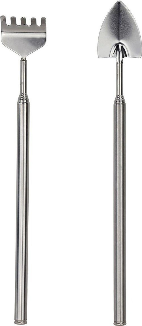 Esschert Design schoffel en tuinhark zilver 10,4 x 10,4 x 19 cm