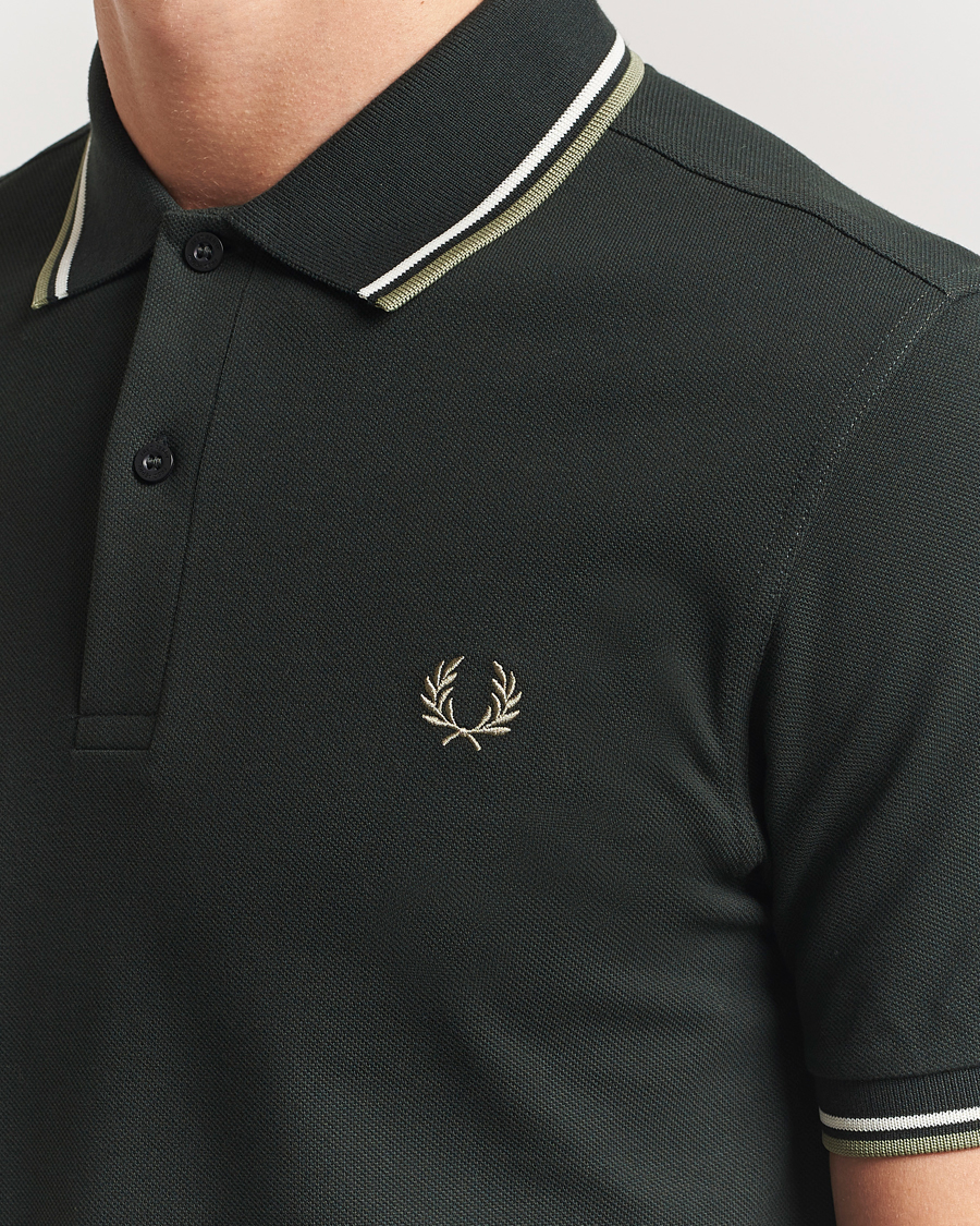 Fred Perry Twin Tipped Polo Shirt Night Green