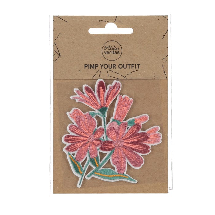 Atelier Veritas-Patch bloemen 9x8cm