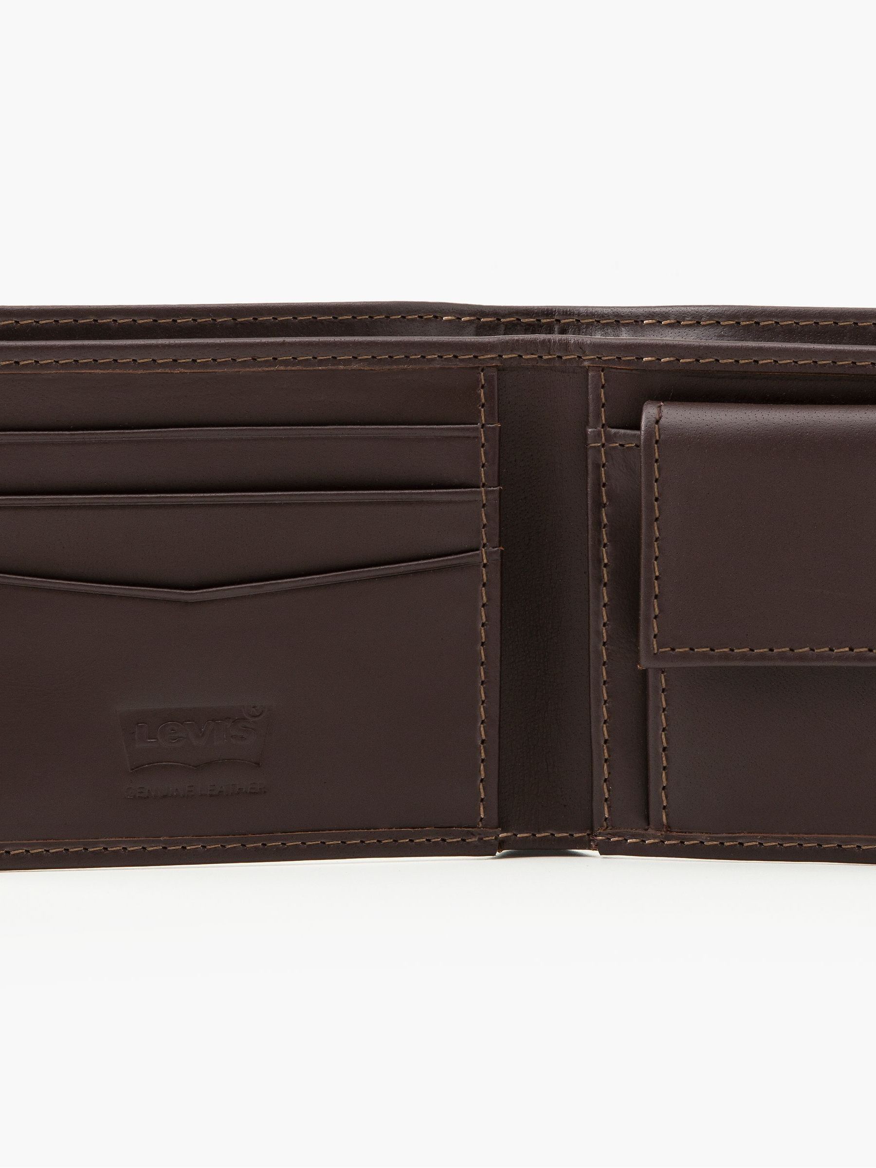 Bruin - Levi's® leren portemonnee
