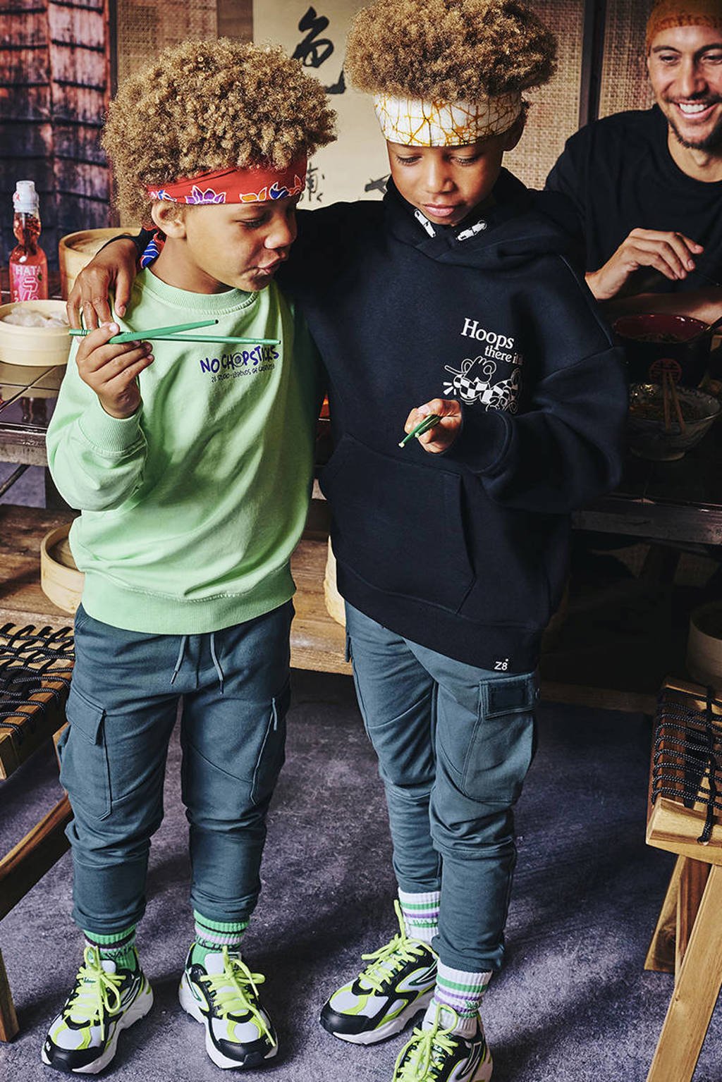 Z8 kids sweater Brex met backprint groen