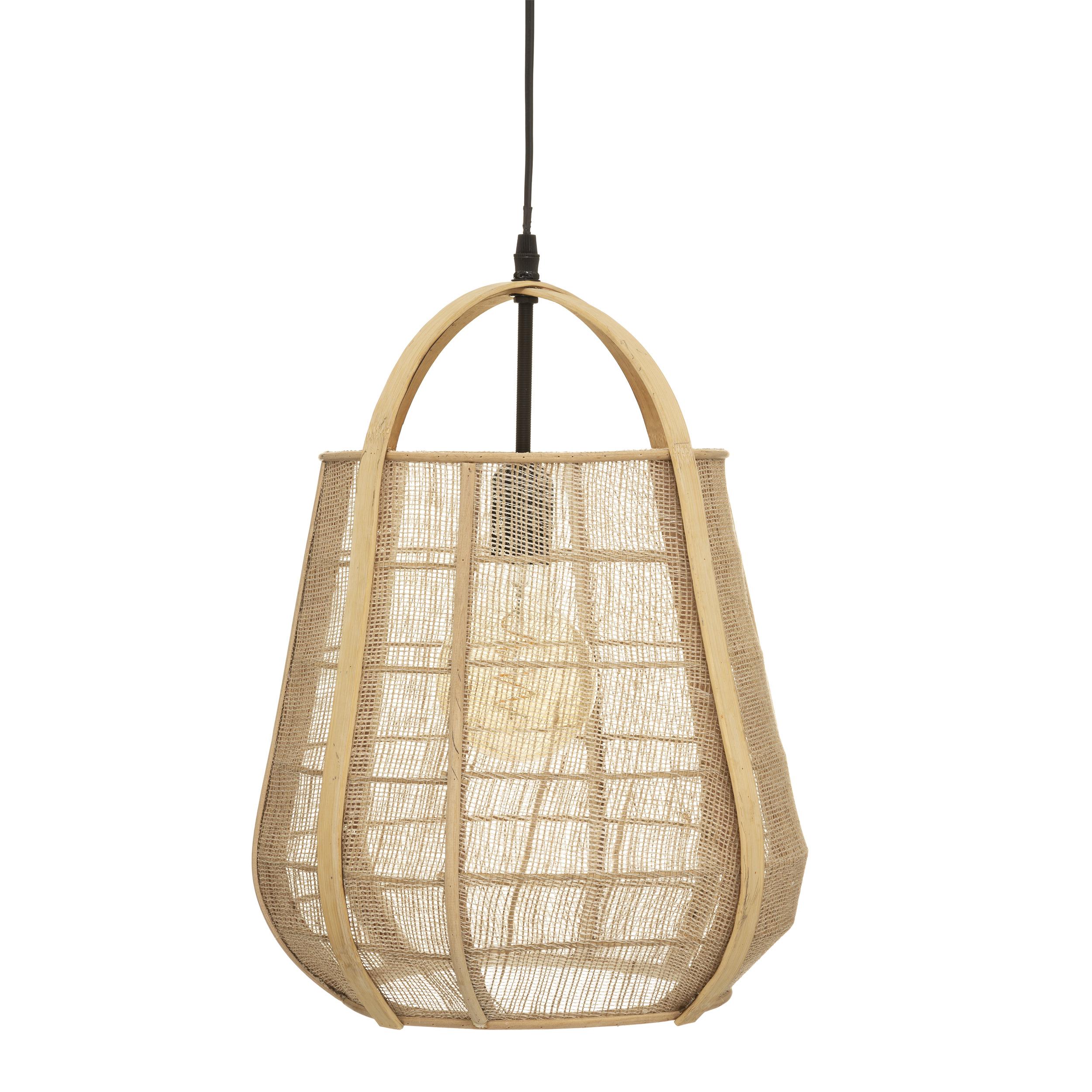 SUSPENSION BOIS CARMEN NATUREL D.32CM