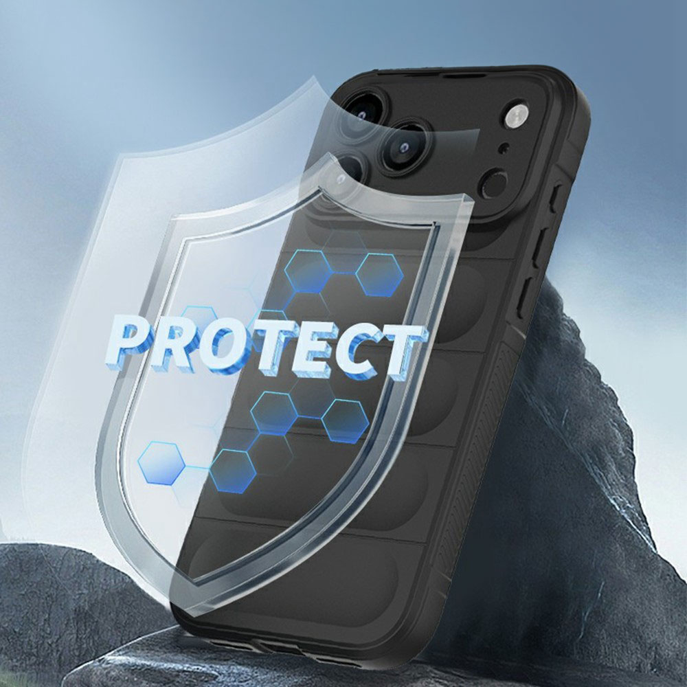 iPhone 17 Pro Outdoor Gummi Schutzhülle Anti-Drop - Dunkelrot