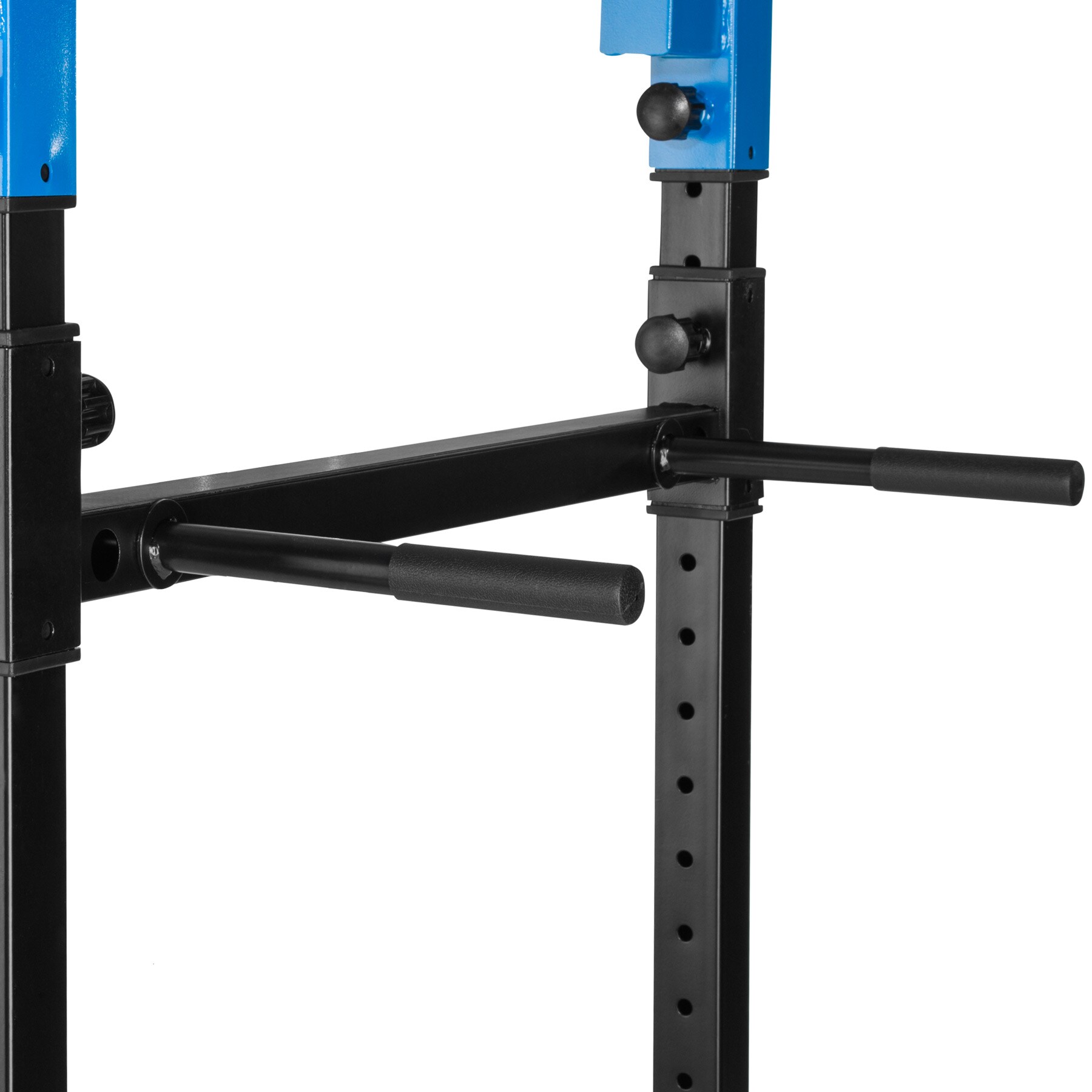 tectake® Power Rack, Klimmzug-Doppelstange, höhenverstellbare Langhantelablagen und Sicherheitsstreben, 120 x 142,5 x 215 cm