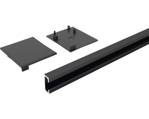 Pertura afstandsprofiel 10 mm voor schuifdeurbeslag Selir Zwart (C35) L:2 m