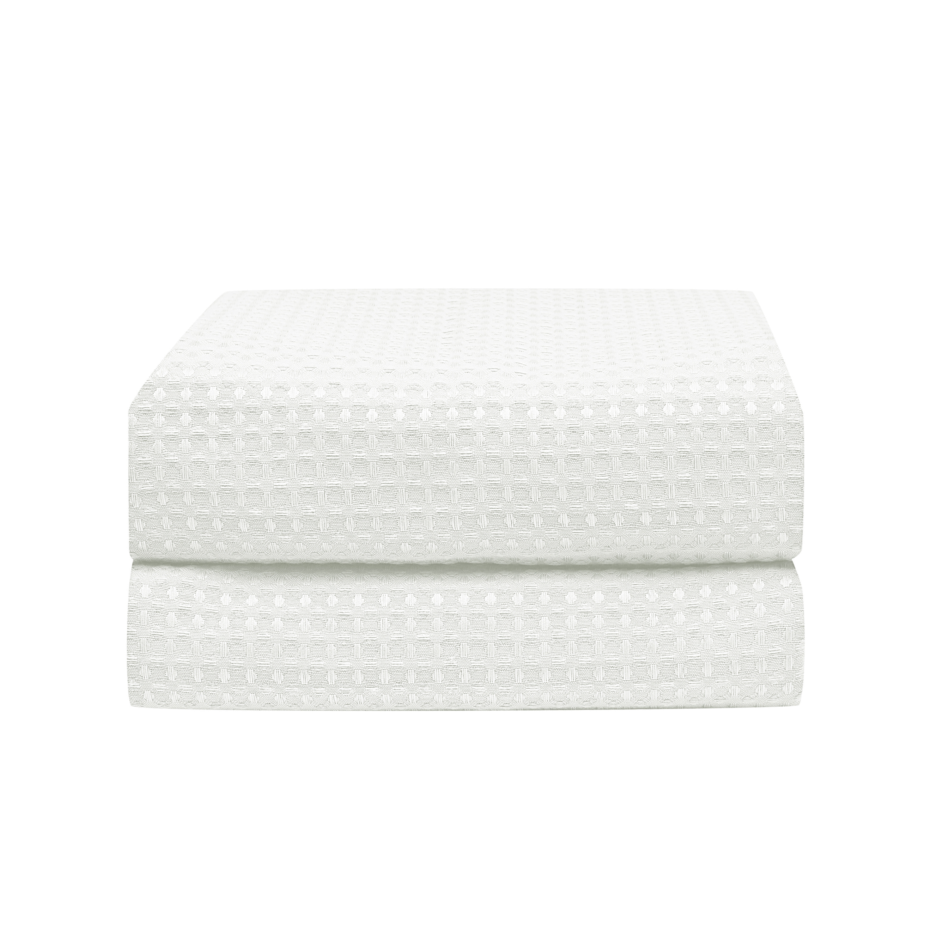 Duschvorhang 182 x 182 cm Waffel weiss