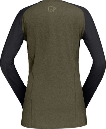 FJØRÅ  EQUALISER Damen-Langarmshirt  olive night  L