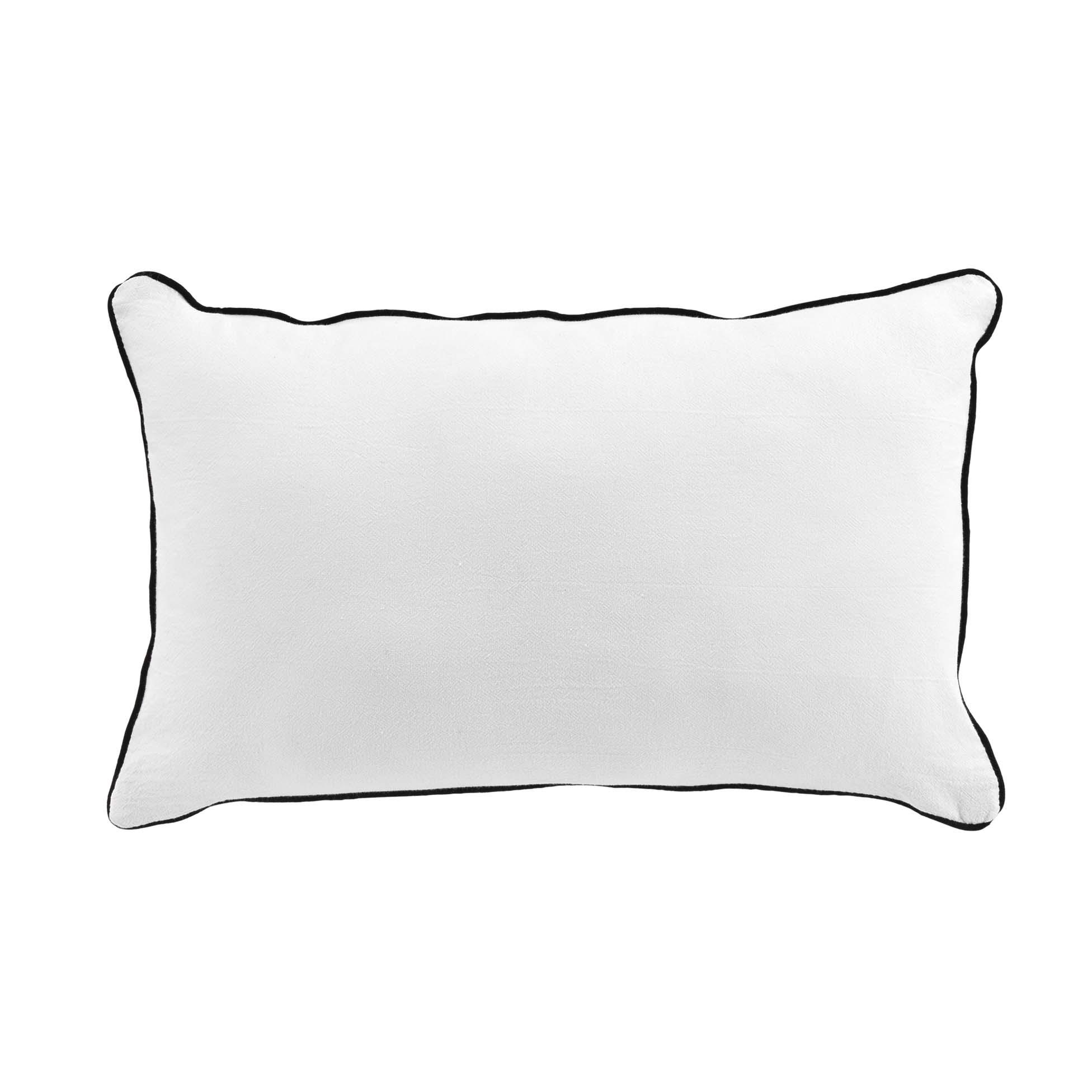 COUSSIN 30X50CM COTON LAVE LINETTE BLANC