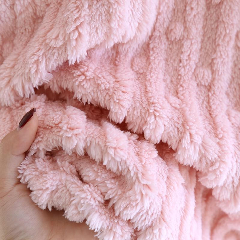 MelMount - Fleece pyjamajas met kraag en effen kleur