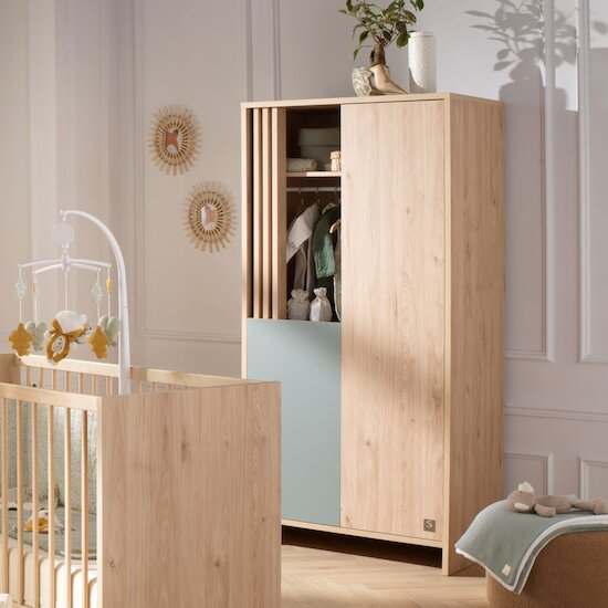 Tokyo Armoire   Chêne Suave Sauge        de               Sauthon Baby's Sweet Home