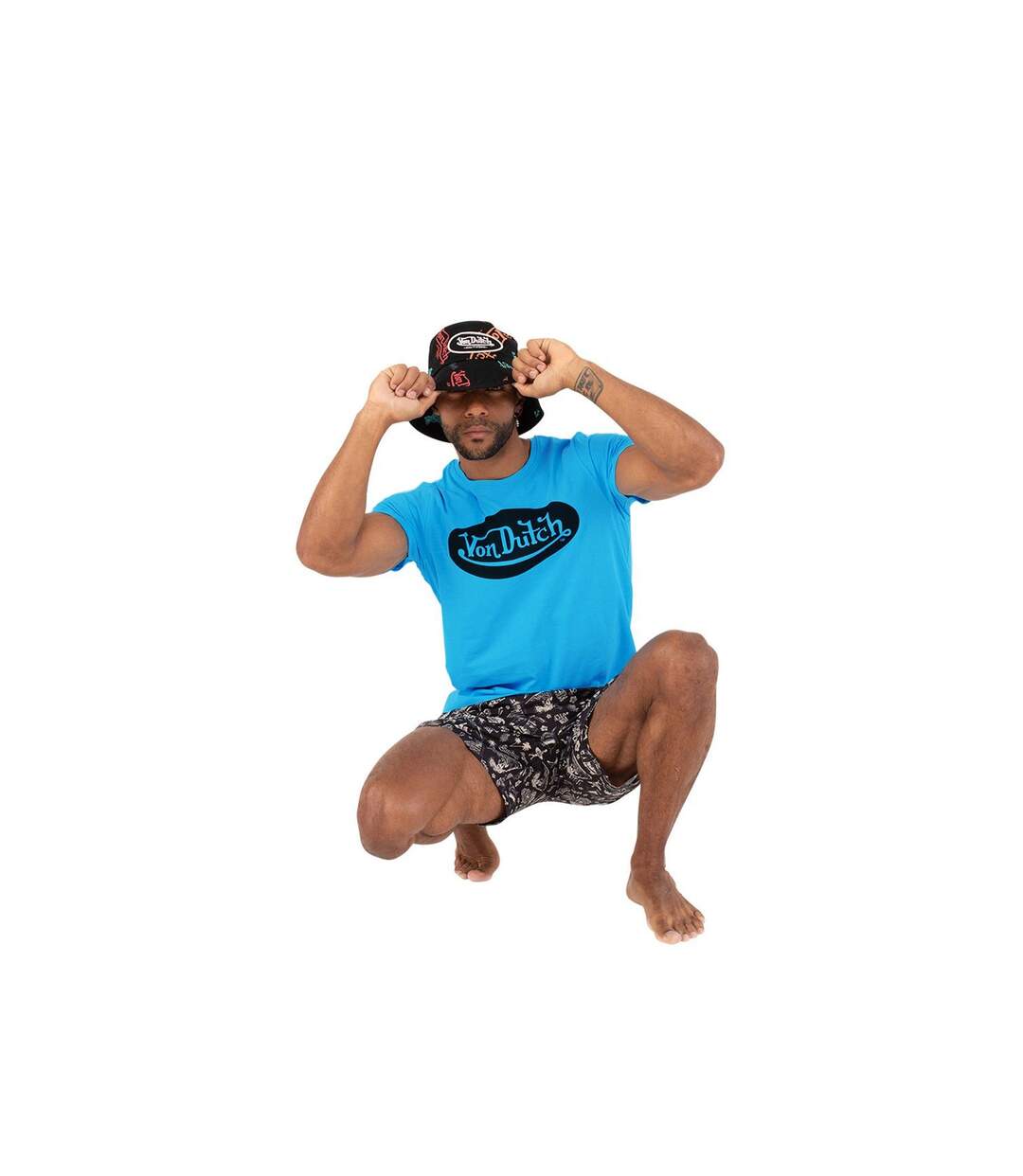 T-shirt col rond homme en coton Front