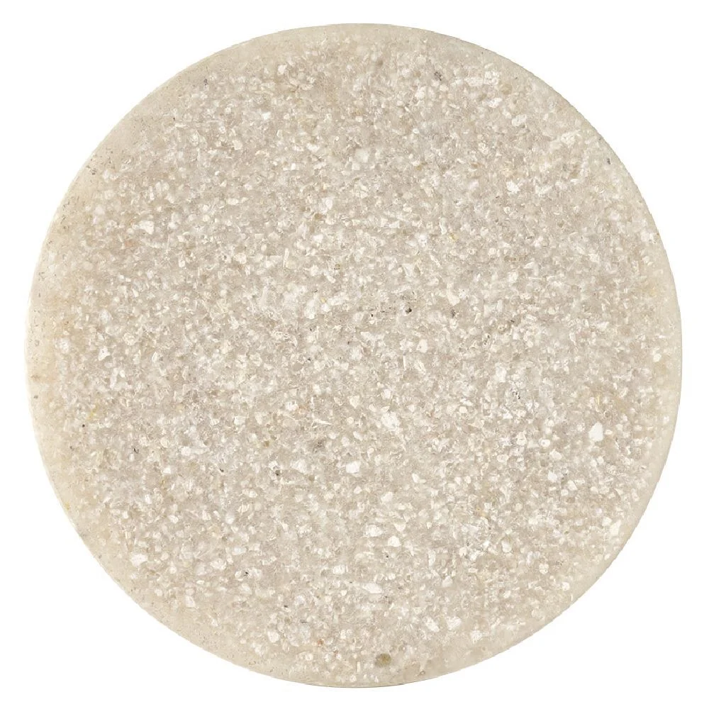 Patère murale ronde beige polyrésine Ø5cm