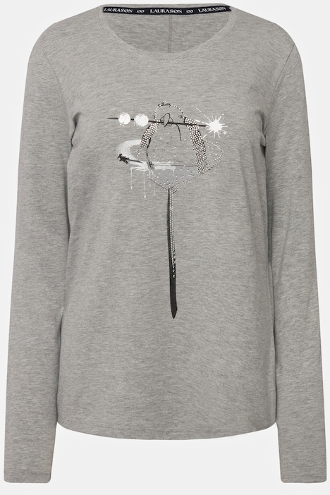 T-Shirt, Vogel, Rundhals, Langarm
