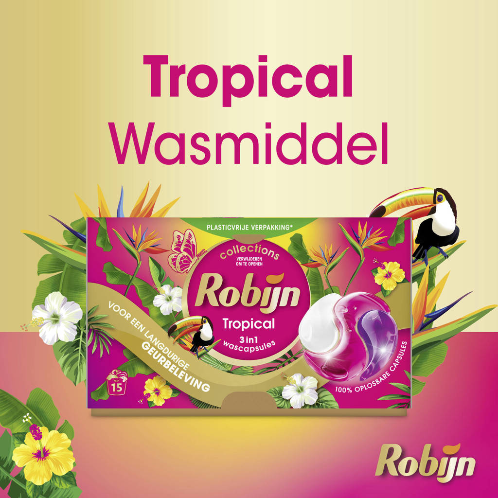 ruikt lekker!3-in-1 wascapsules Color Tropical - 4 x 15 wasbeurten - 60 wasbeurten