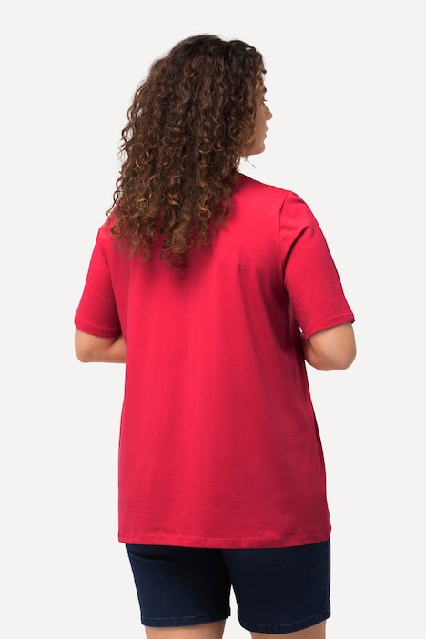 T-Shirt, A-Linie, V-Ausschnitt, Halbarm