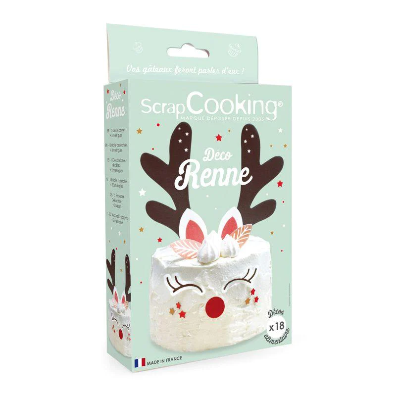 Kit déco azyme pour gâteau renne Scrapcooking