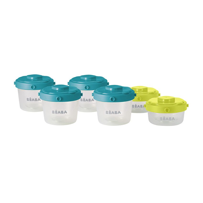 Set 6 pots de conservation Clip 2x90 ml + 4x150 ml - Ecru