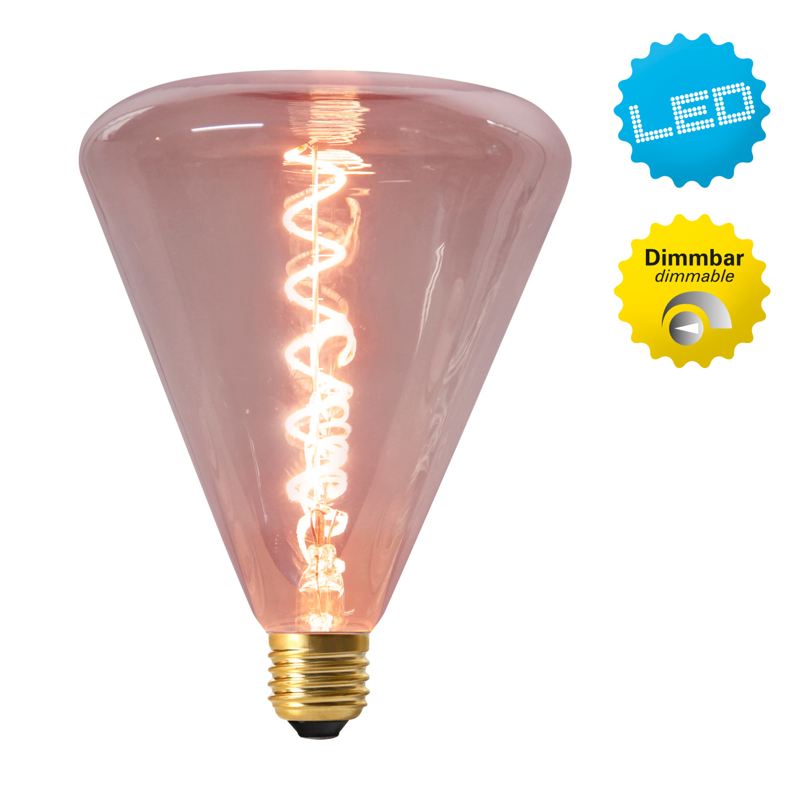 LED-Leuchtmittel DILLY - rot - 4 Watt - E27 - warmweiß