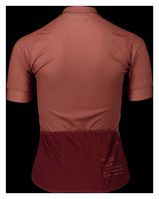 Maillot Manches Courtes Femme Poc Essential Road Logo Marron/Rouge
