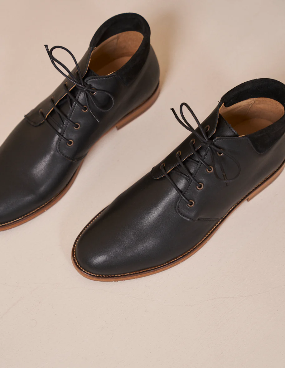 Bottines Gaultier - Cuir noir et suède