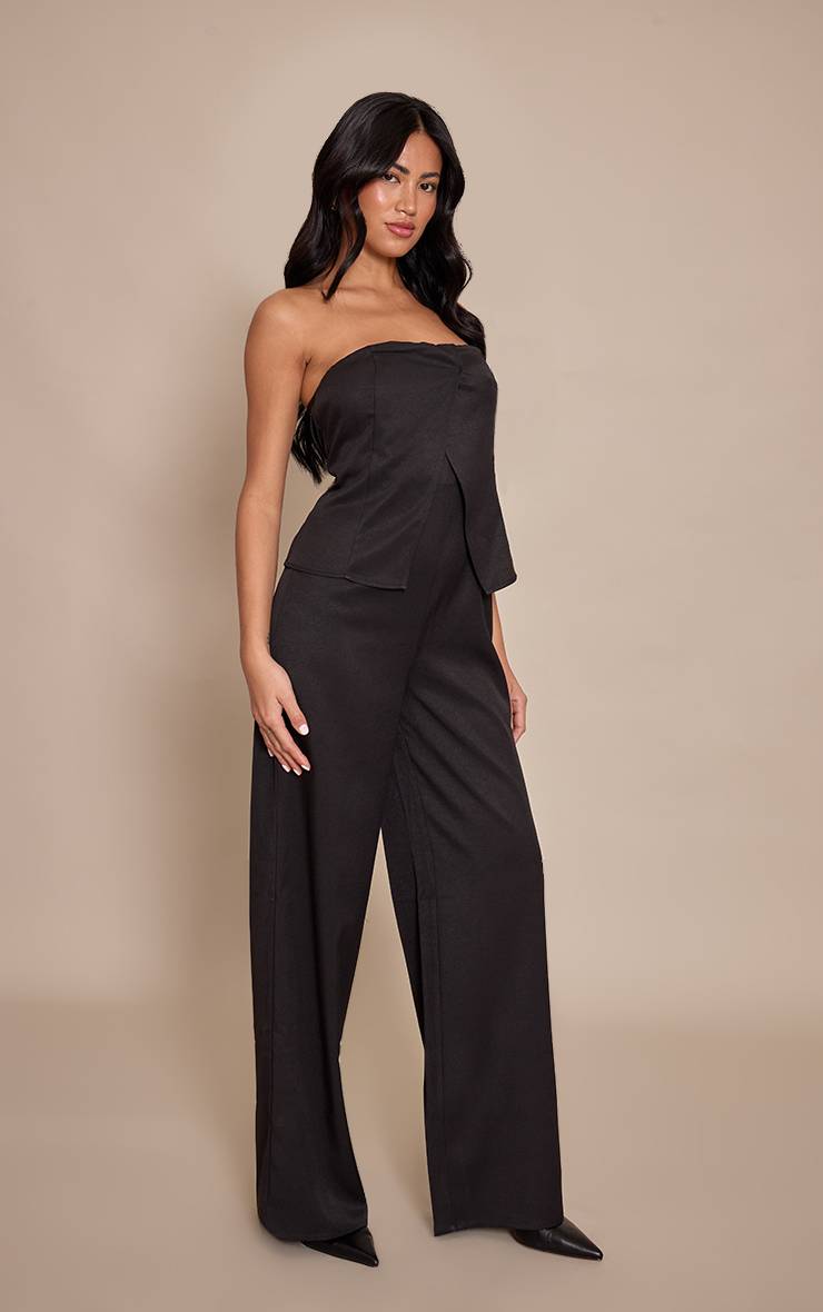 Noir Combinaison-pantalon Droite Ajustée À Bandeau