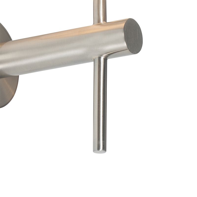 Moderne wandlamp staal met witte kap - Pluk