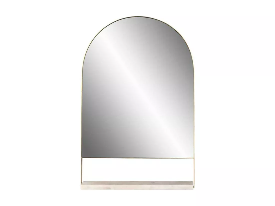 Miroir Mural & Étagère Design 
