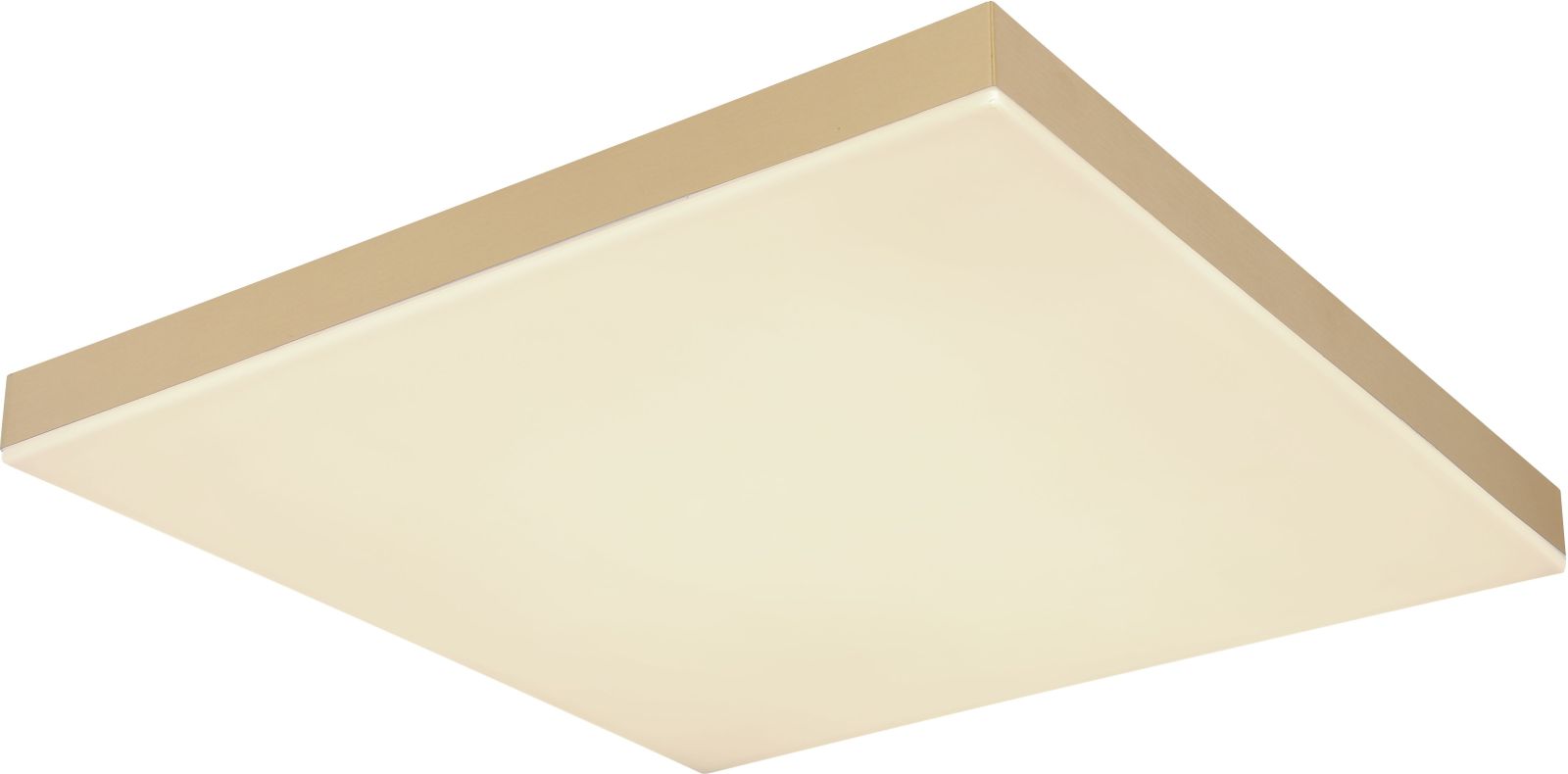 LED-Deckenleuchte - messing-opal - dimmbar - mit Fernbedienung