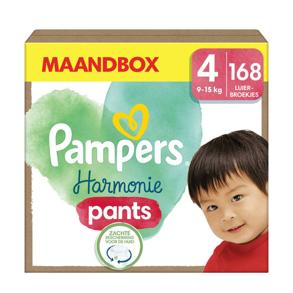 The perfect diaper for sensitive skinsMaat 4 maandbox - 168 luierbroekjes - 9kg-15kg