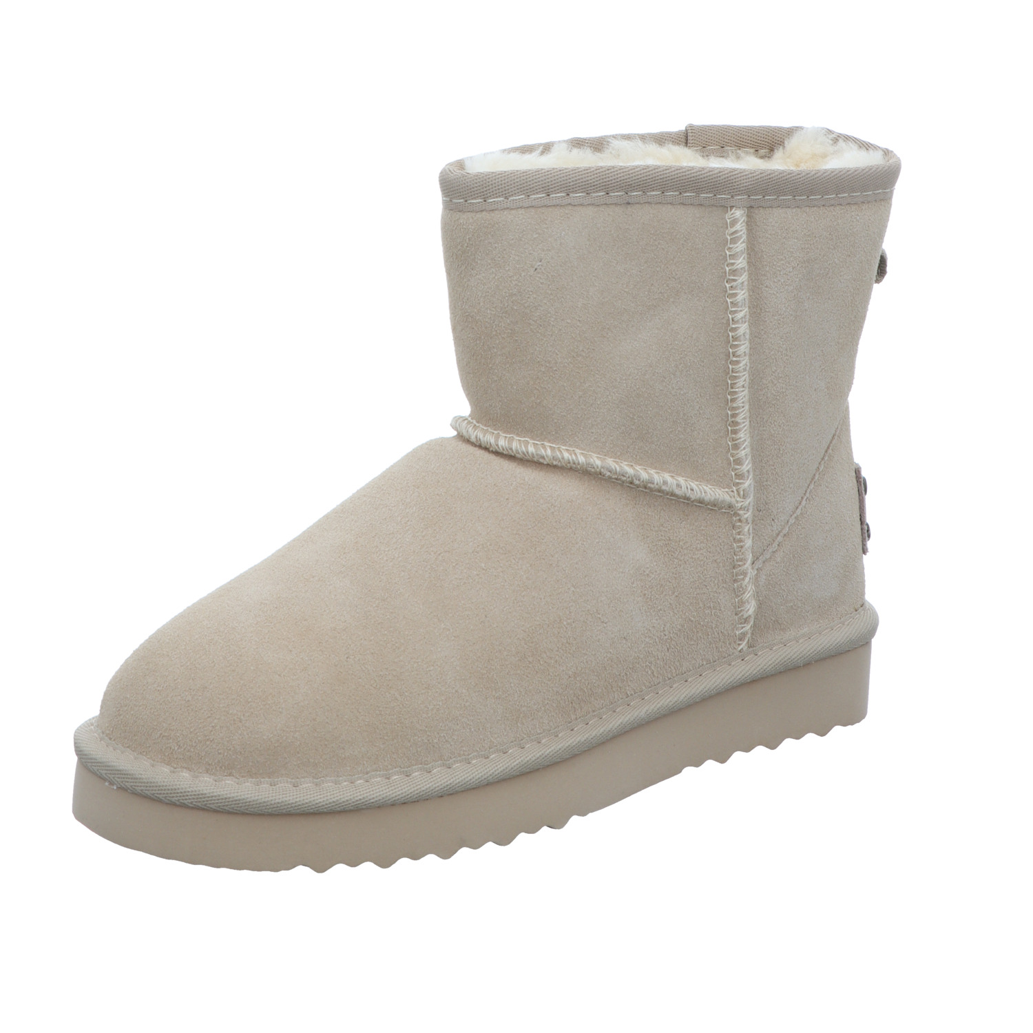 OOG Damen-Stiefelette gefüttert Beige