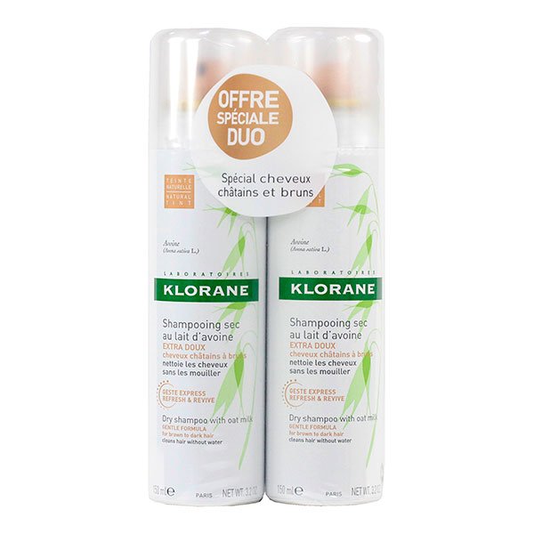 Shampooing Sec Cheveux Chatains et Bruns 2x150ml