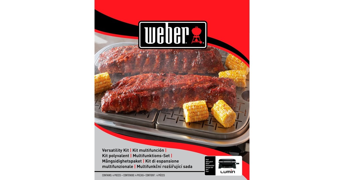 WeberVeelzijdigheidsset - Lumin-elektrische barbecue grillrooster  (Roestvrij staal, 4-delig)