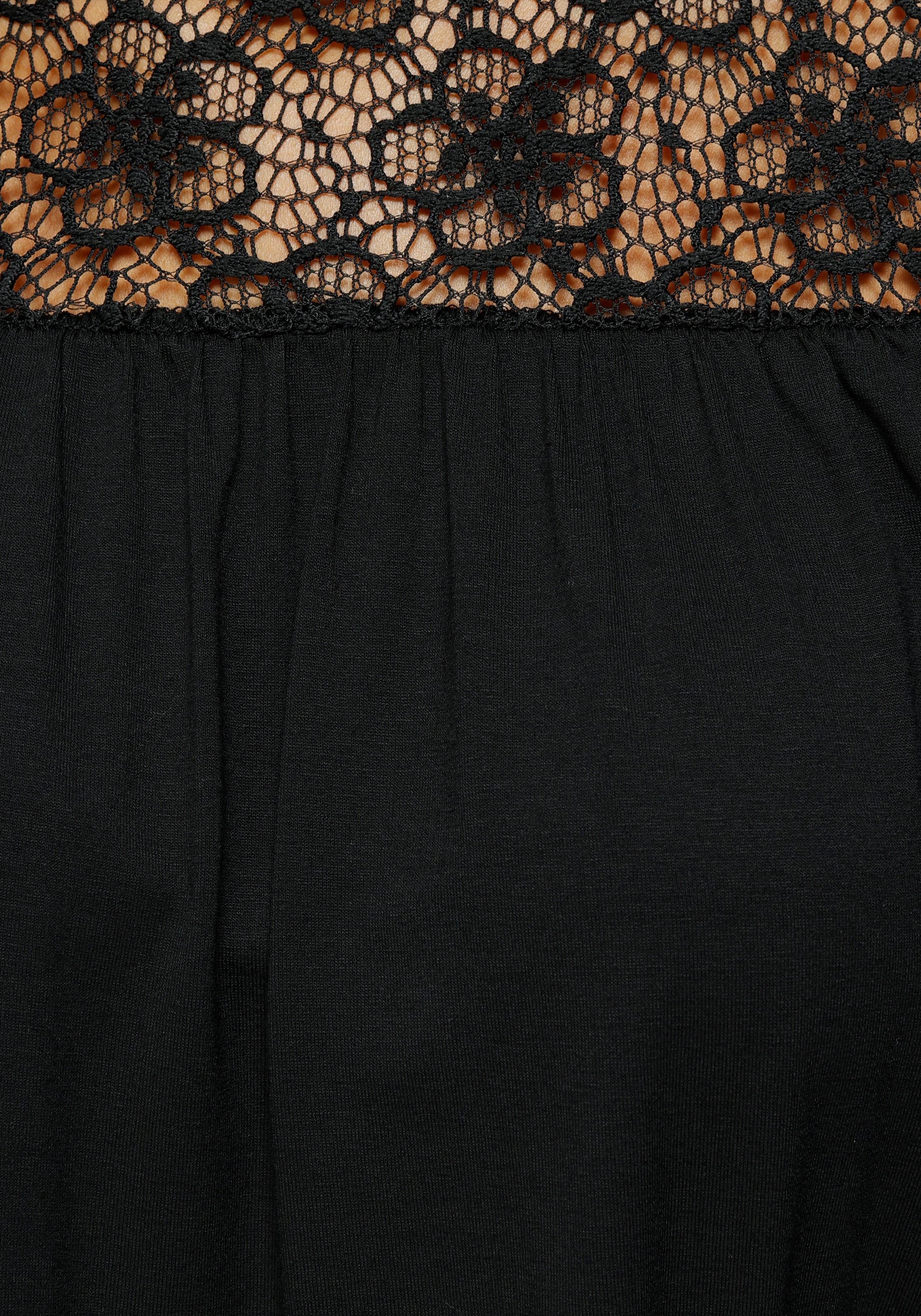 Laura Scott Langarmshirt , lässig geschnitten,  elastisches Material,  Gummizug am Ärmelabschluss