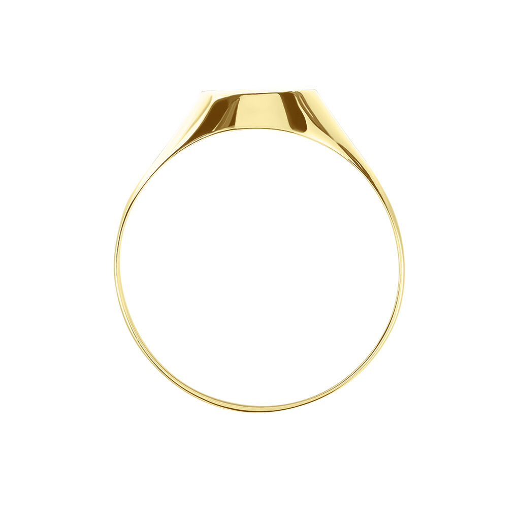 Chevalière Ovale Diamantee Soleil Or Jaune