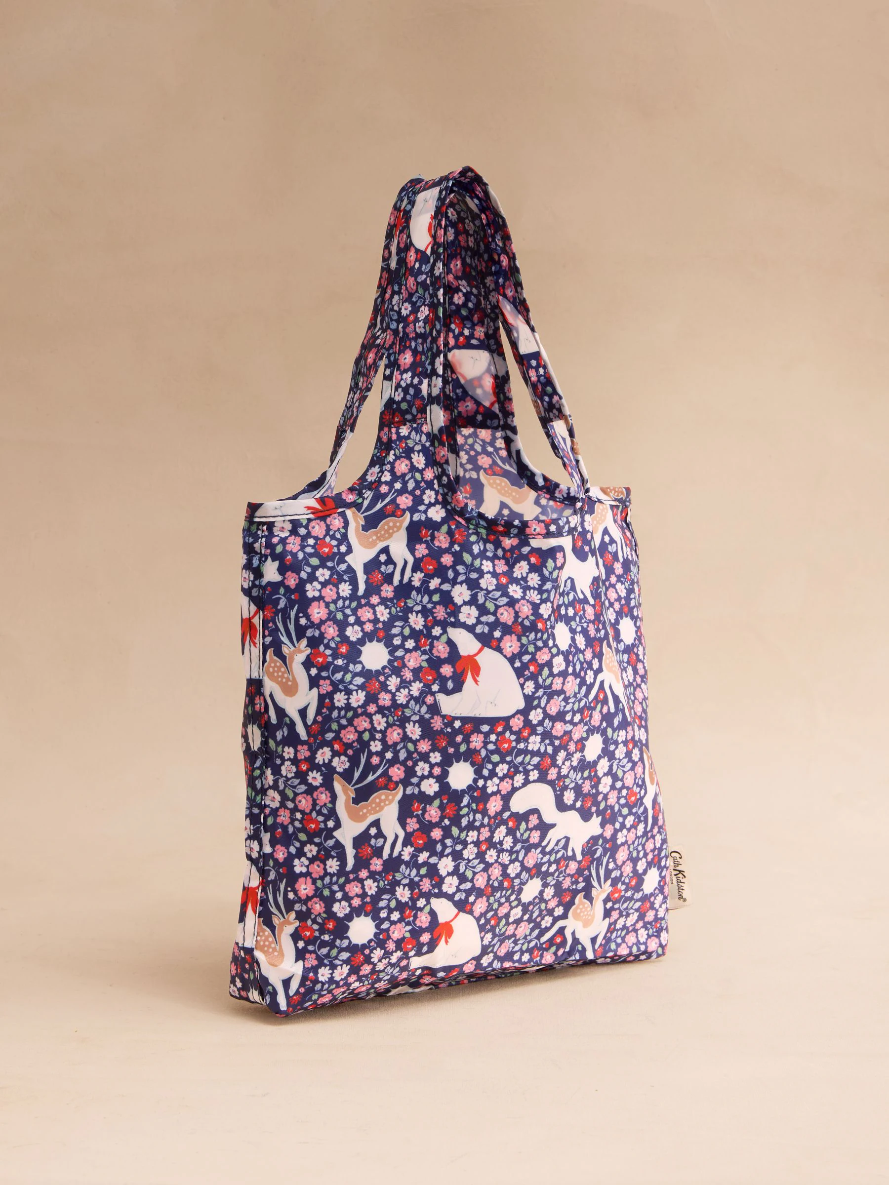 Navy Polar Ditsy - Cath Kidston Mini Foldaway Shopper Bag