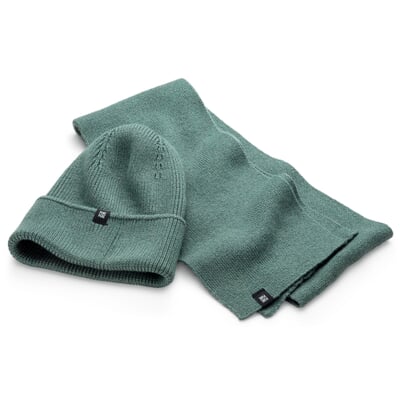 Kinder-Schal Merino-Baumwolle-Seide, Salbei