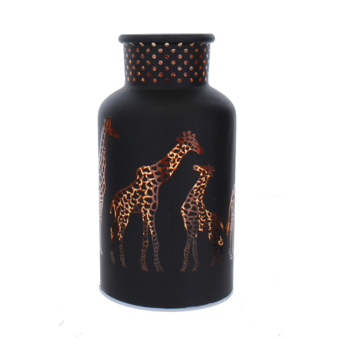 LED Leuchtdeko Giraffen - aus Glas - ca. 8 x 15 cm