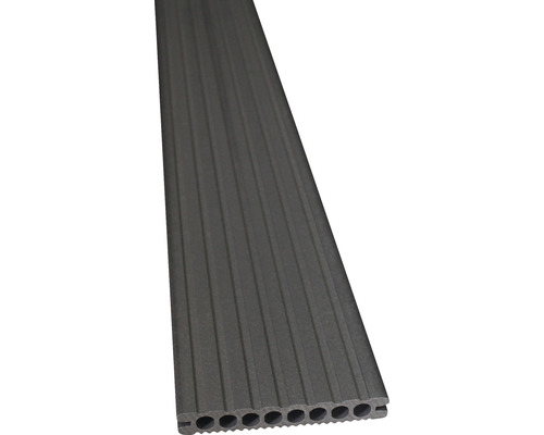 GCC (German Compact Composite) terrasplank, donkergrijs, 21x145x2000 mm, inclusief Cradle-to-Cradle Gold-certificering