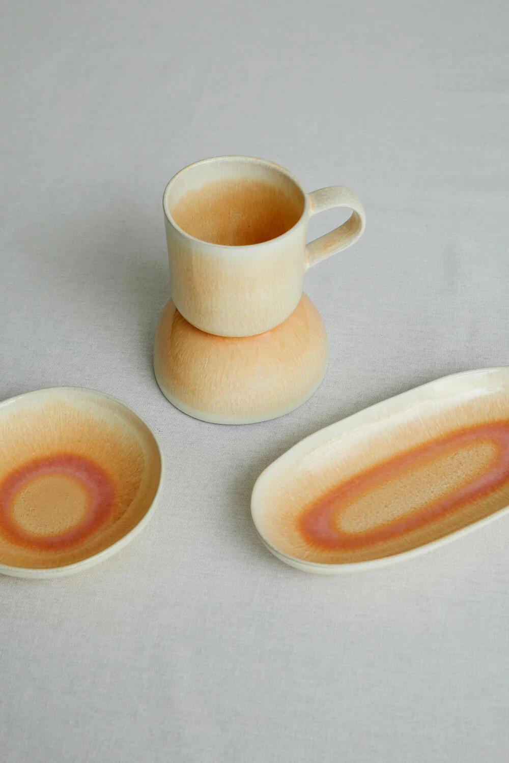 Bahne Interior  Spring oval tallerken - orange