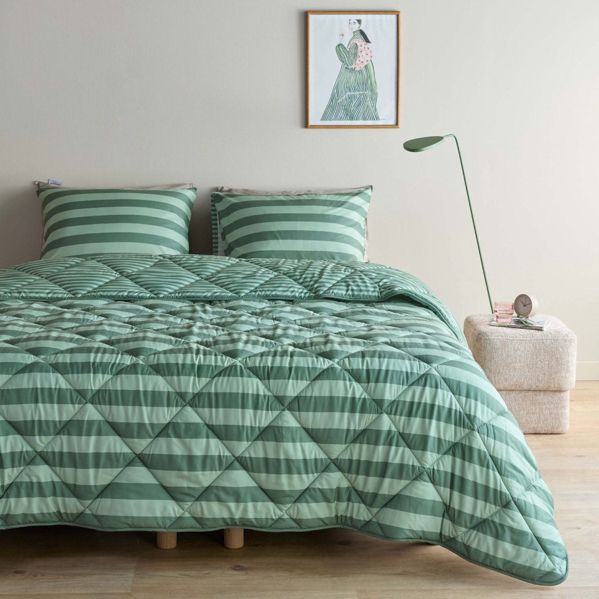 Ambiante Wasbaar Dekbed 200 x 240 cm - Ohana Green