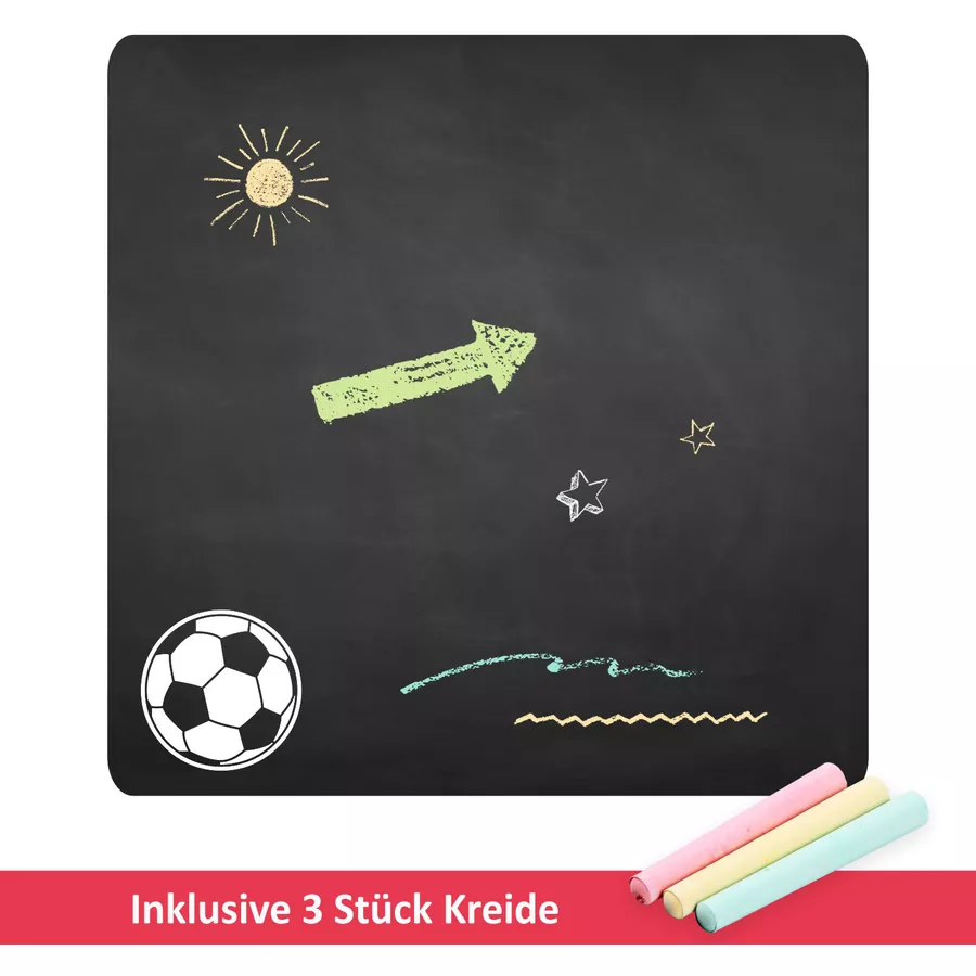 Nikima Wandtattoo 021 Fussball - selbstklebende Tafelfolie Kreidefolie inkl. 3 Stück Kreide schwarz